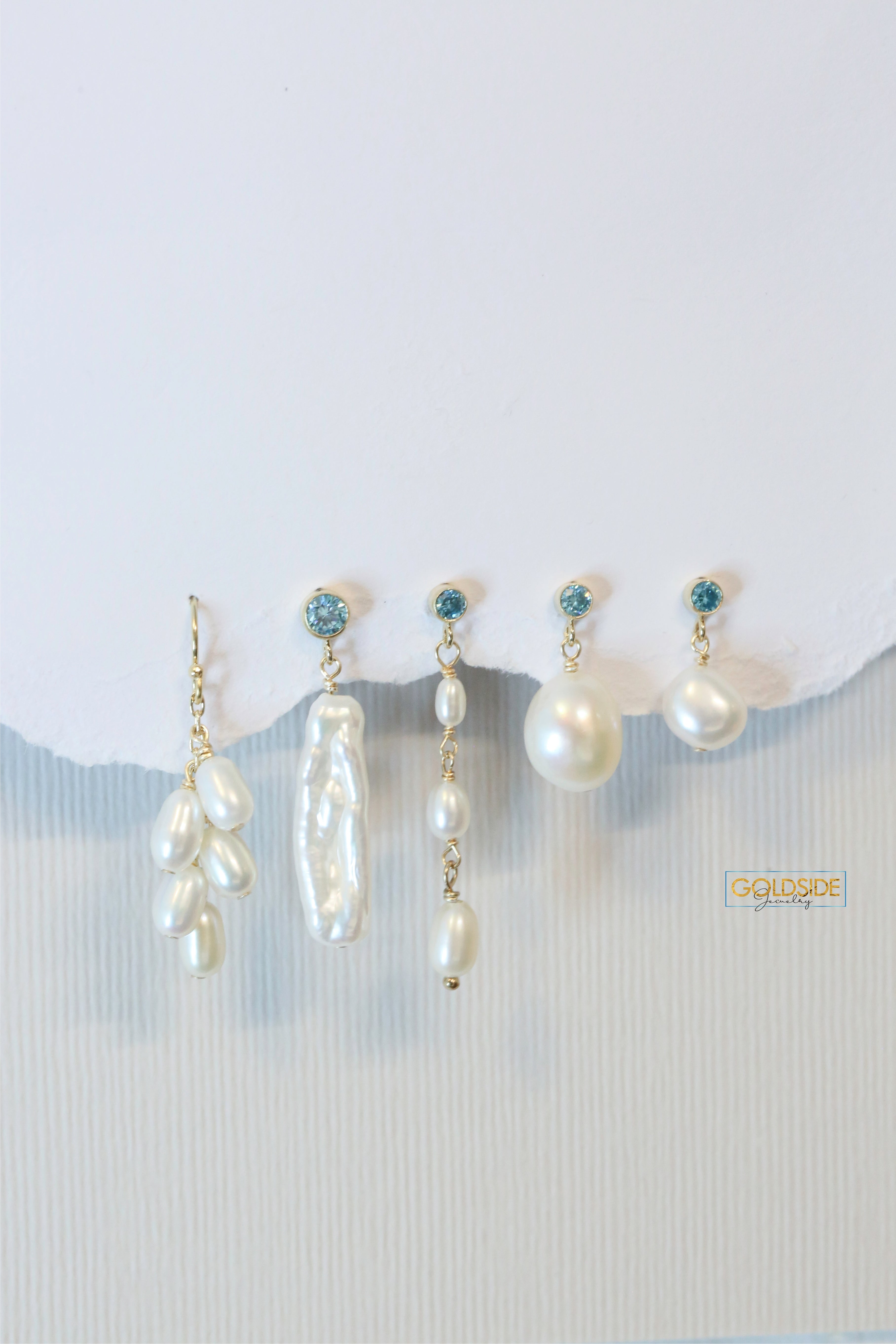 Celestial Pearl Earrings - Goldside Jewelry