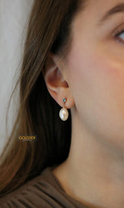 Celestial Pearl Earrings - Goldside Jewelry