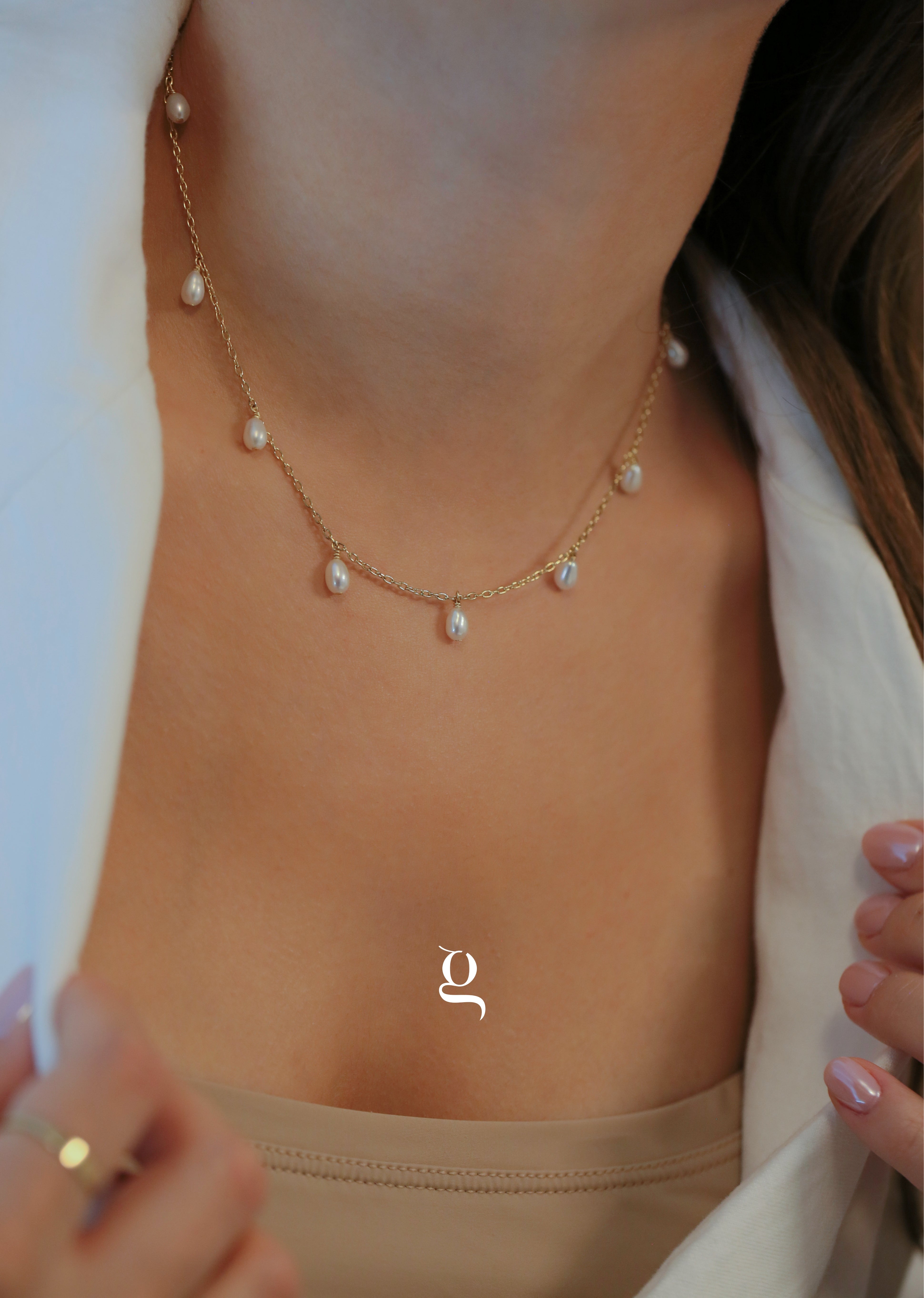 Pearl Drop Necklace - Goldside Jewelry