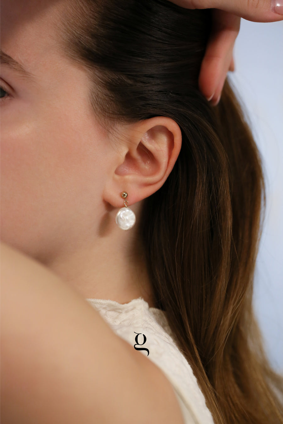 Luna Pearl Earrings - Goldside Jewelry