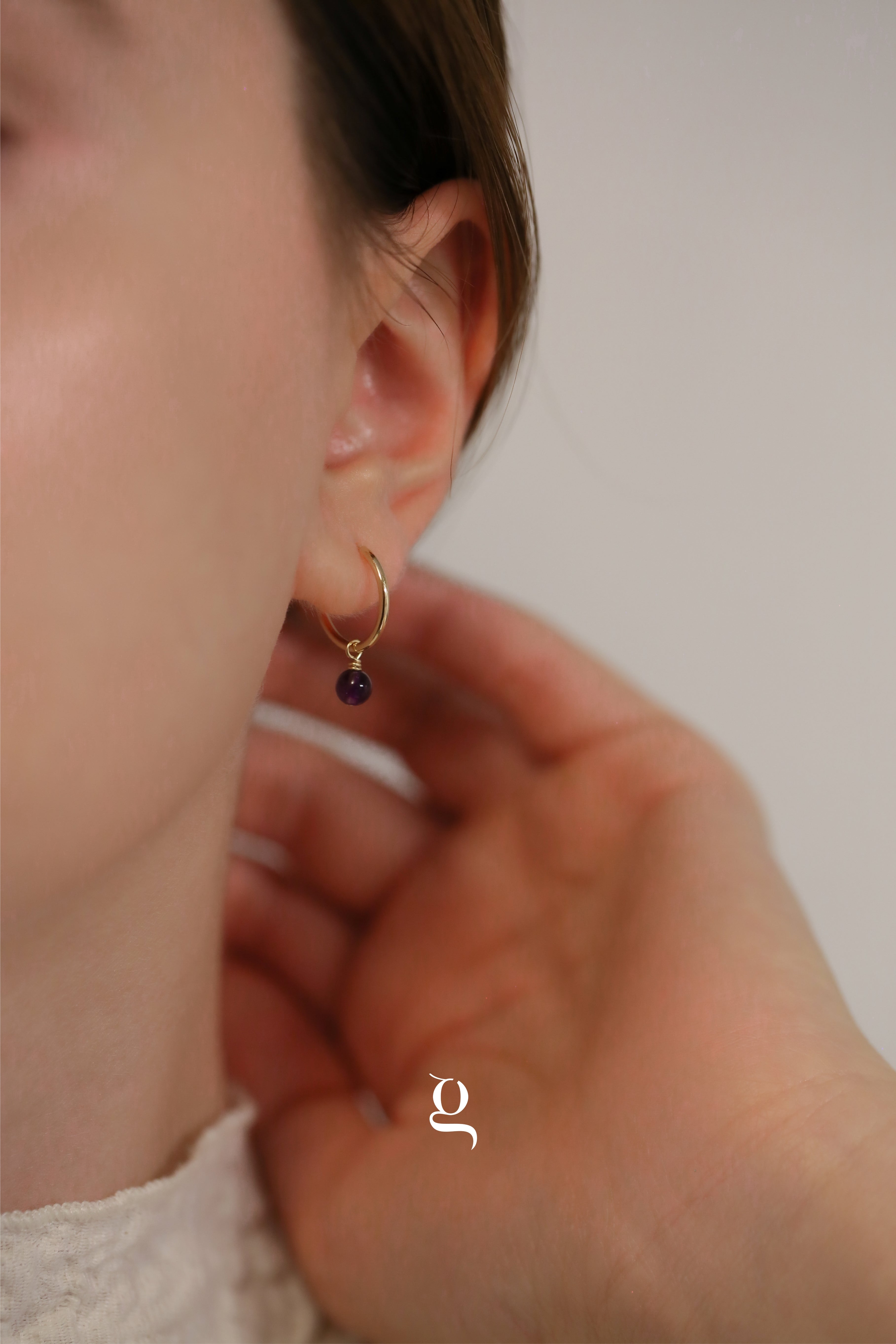 Gemstone Cascade Hoops - Goldside Jewelry