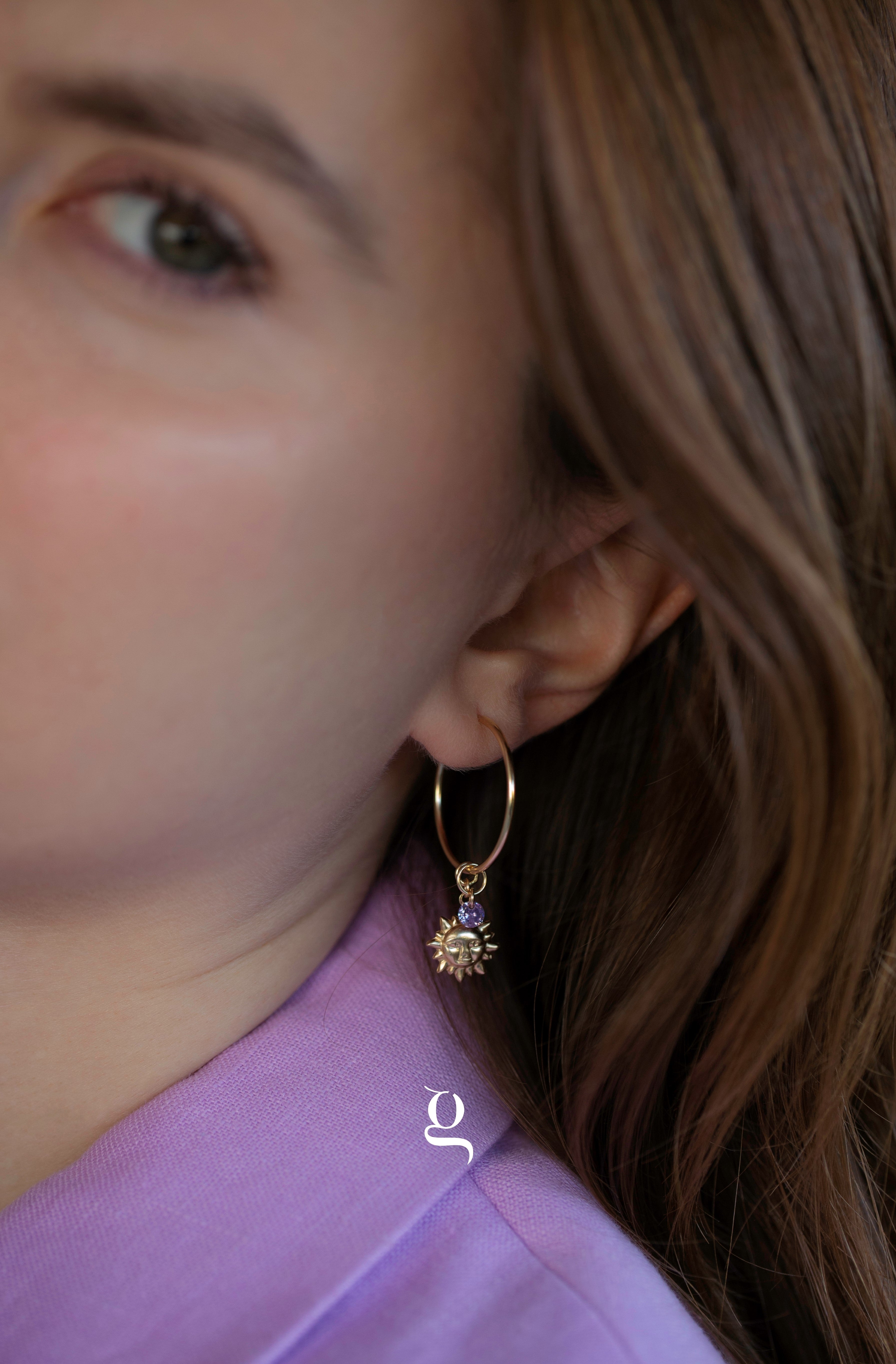 Solar Glow Hoops - Goldside Jewelry