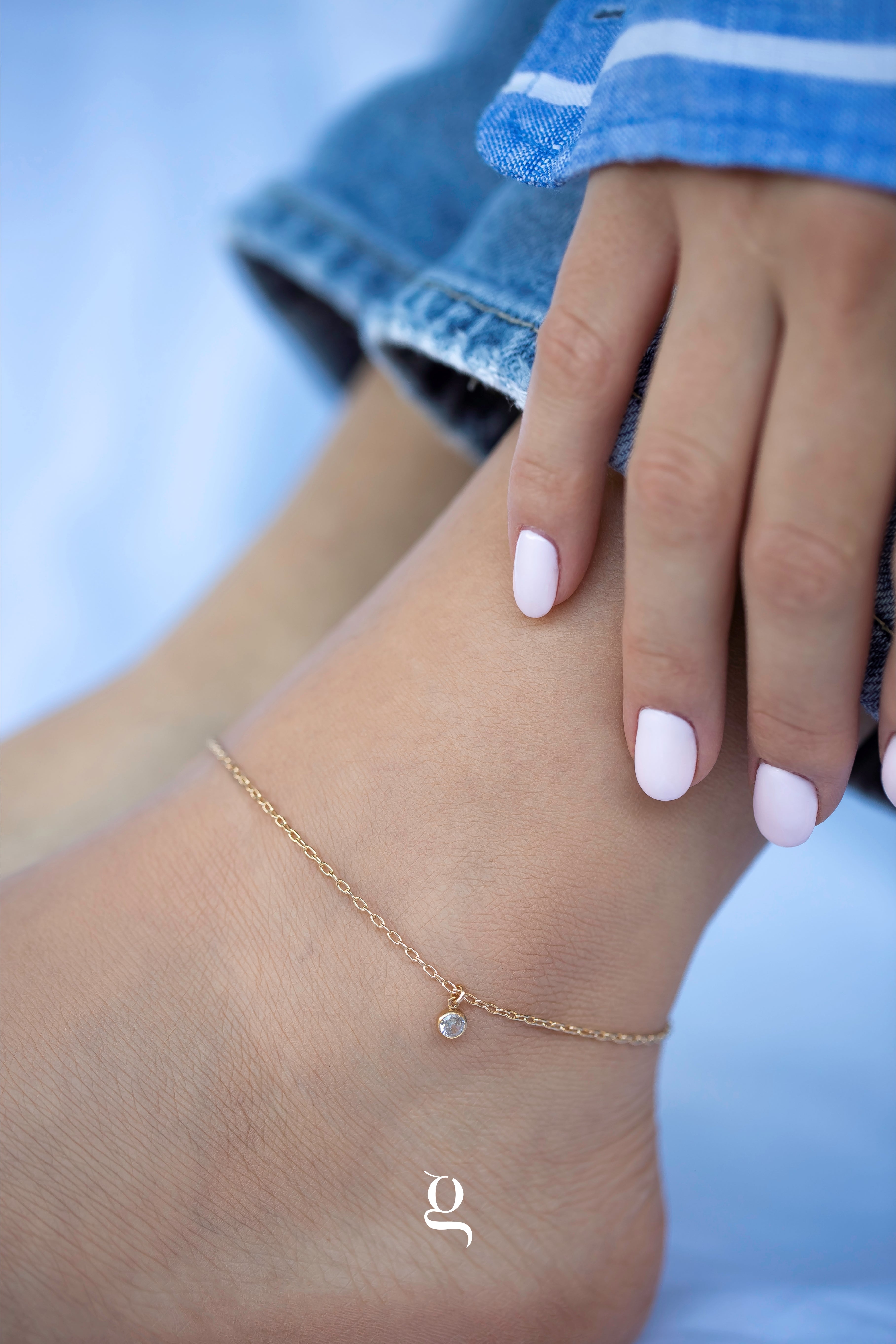 Dazzling Charm Anklet - Goldside Jewelry