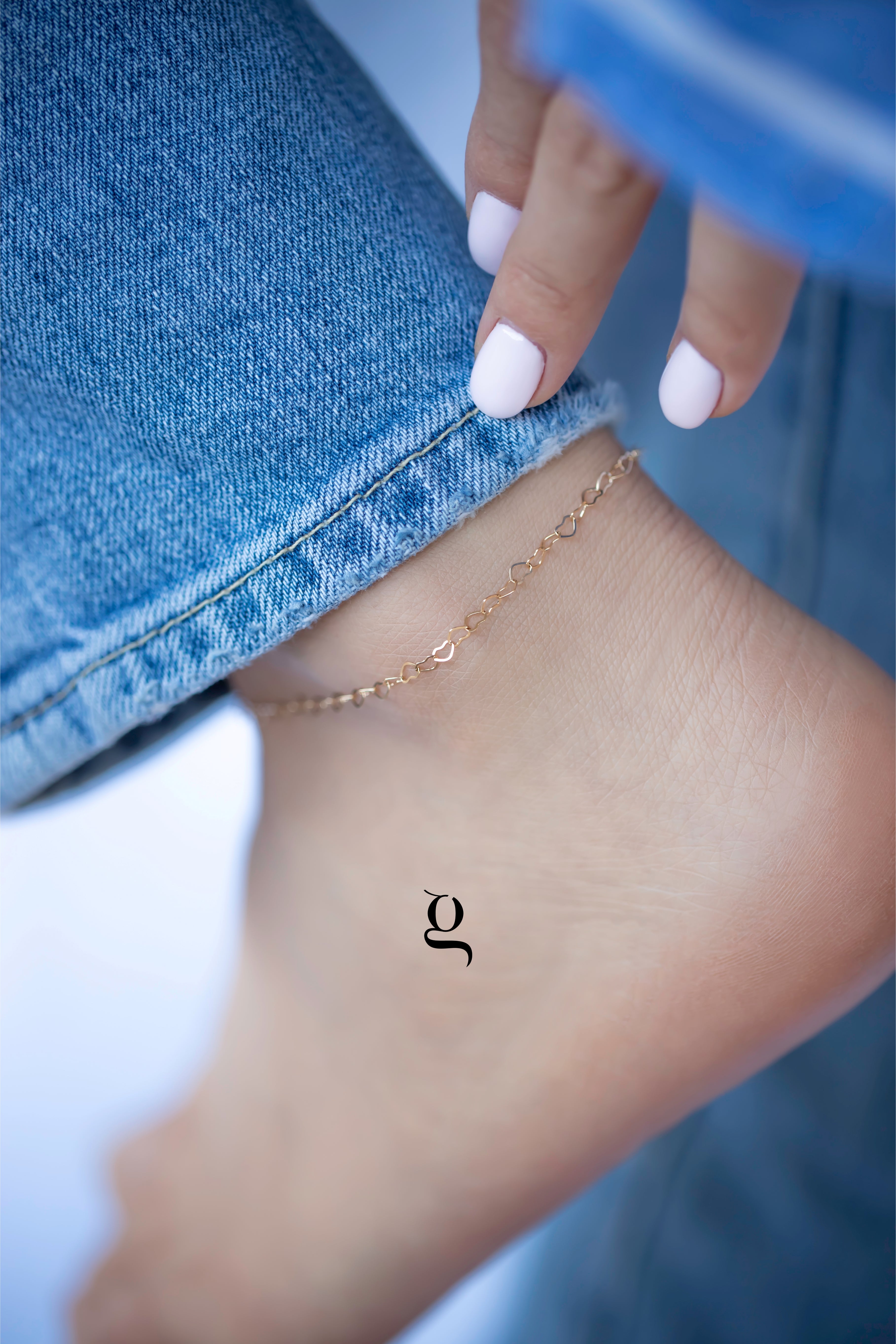Heart Chain Anklet - Goldside Jewelry