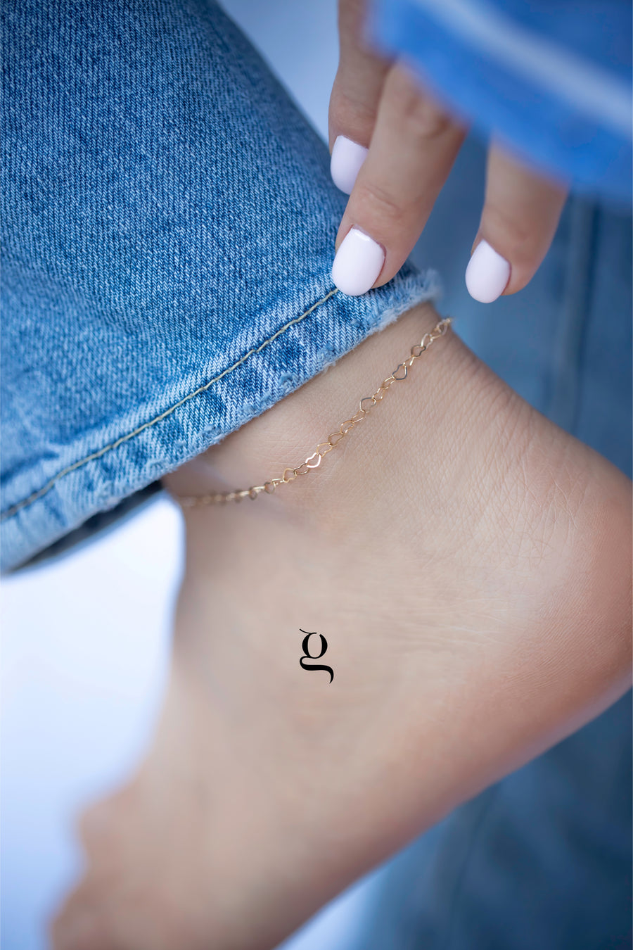 Heart Chain Anklet - Goldside Jewelry