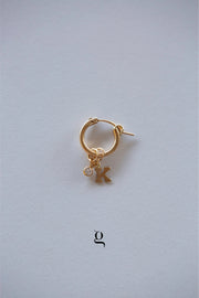 Initial Glimmer Hoops - Goldside Jewelry