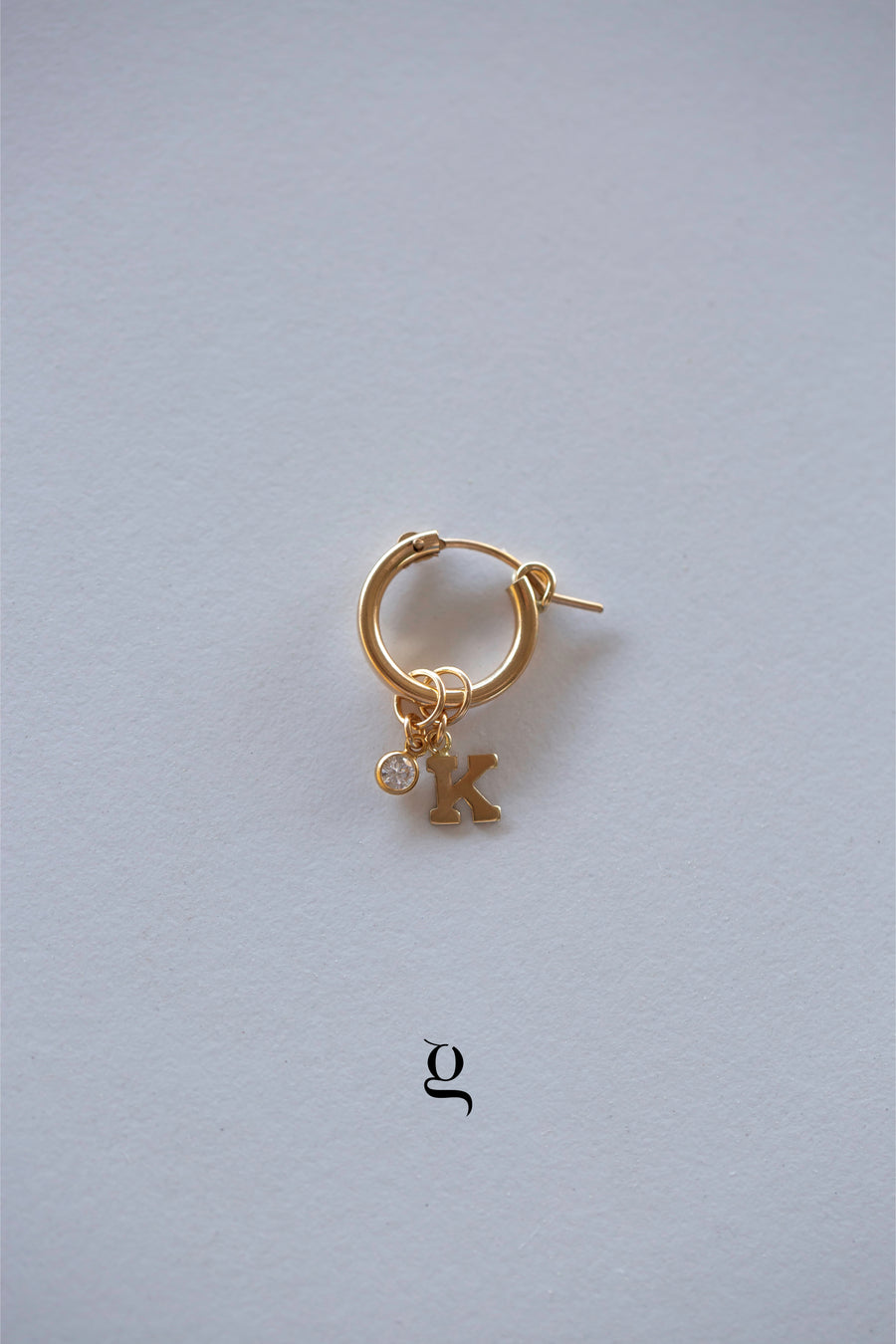 Initial Glimmer Hoops - Goldside Jewelry