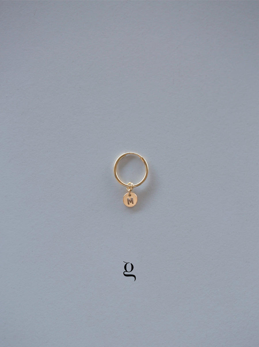 Personalized Hoop Dangles - Goldside Jewelry