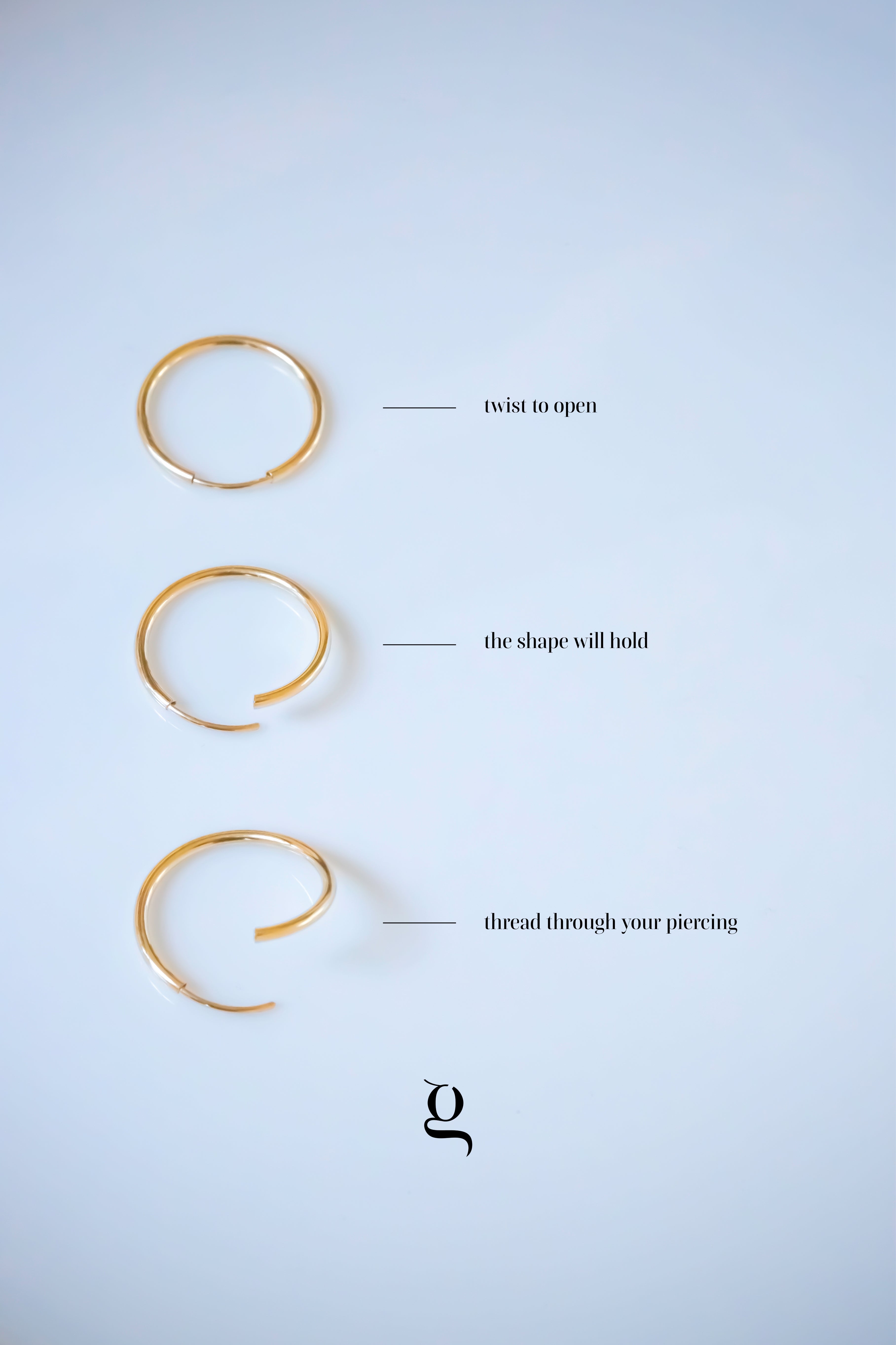 Dolphin & Anchor Hoops - Goldside Jewelry