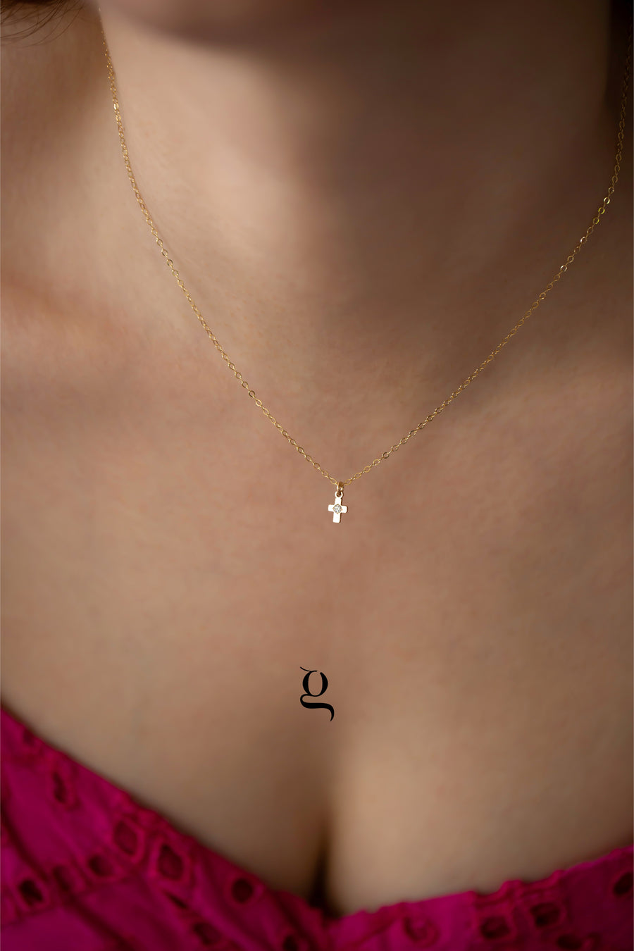 Petite Cross Necklace - Goldside Jewelry