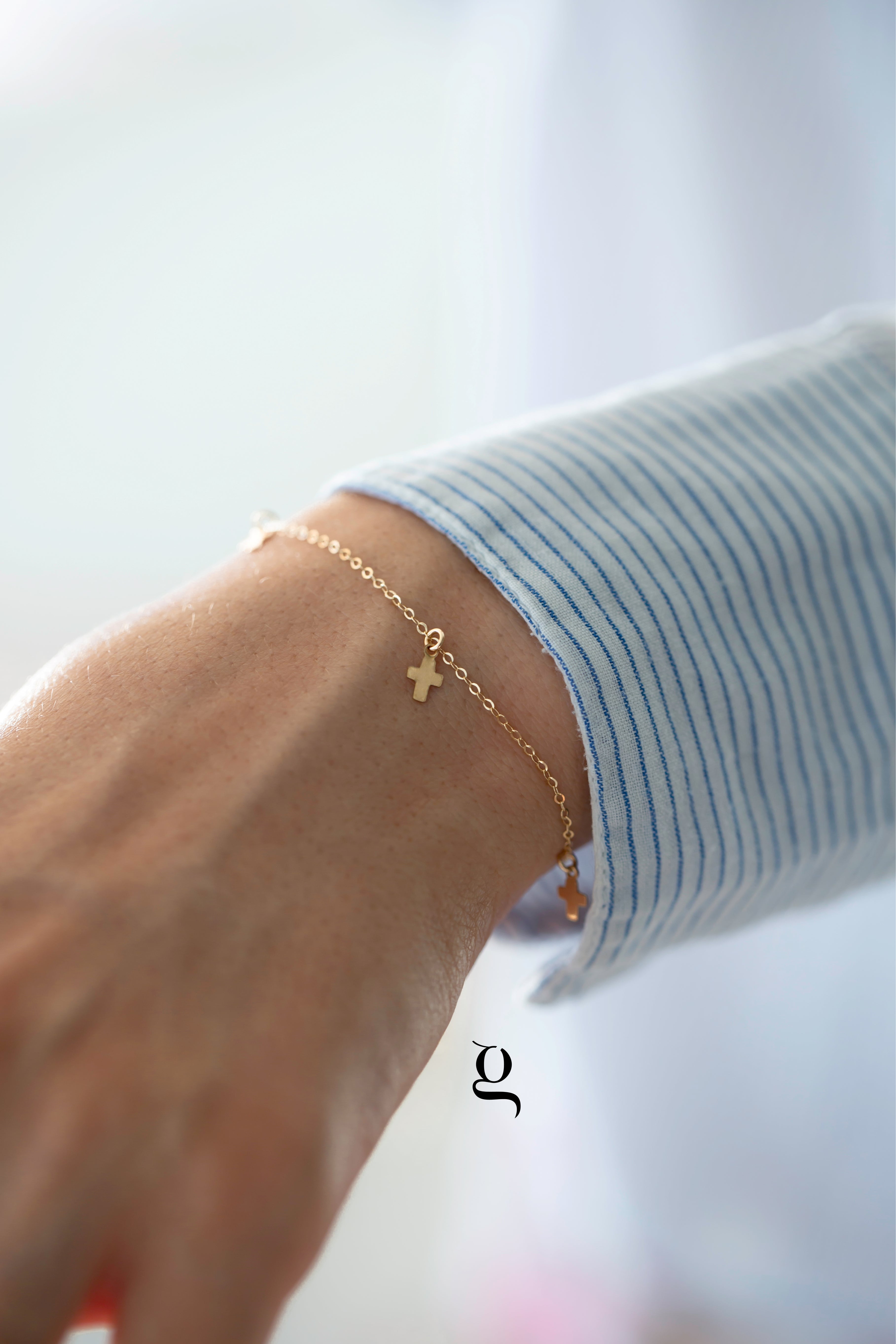 Cross Trio Bracelet - Goldside Jewelry