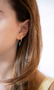 Hoop earrings with CZ stone