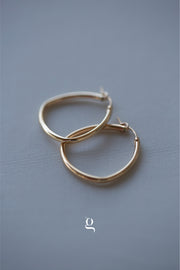 Triangular Hoop Earrings - Goldside Jewelry