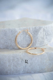 Textured Hoops - Goldside Jewelry