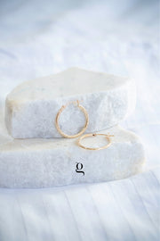 Textured Hoops - Goldside Jewelry