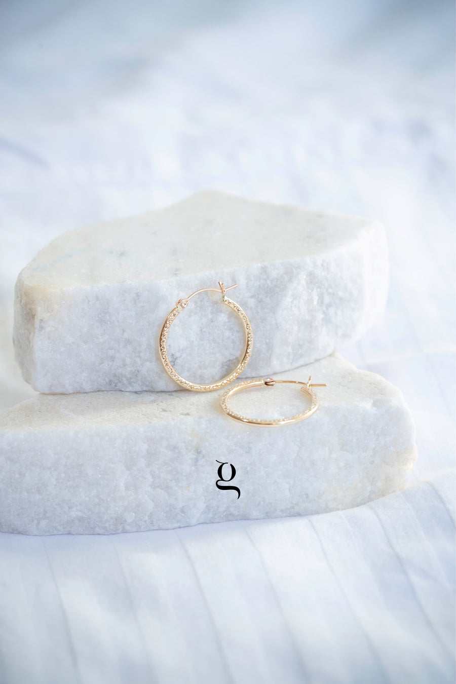 Textured Hoops - Goldside Jewelry