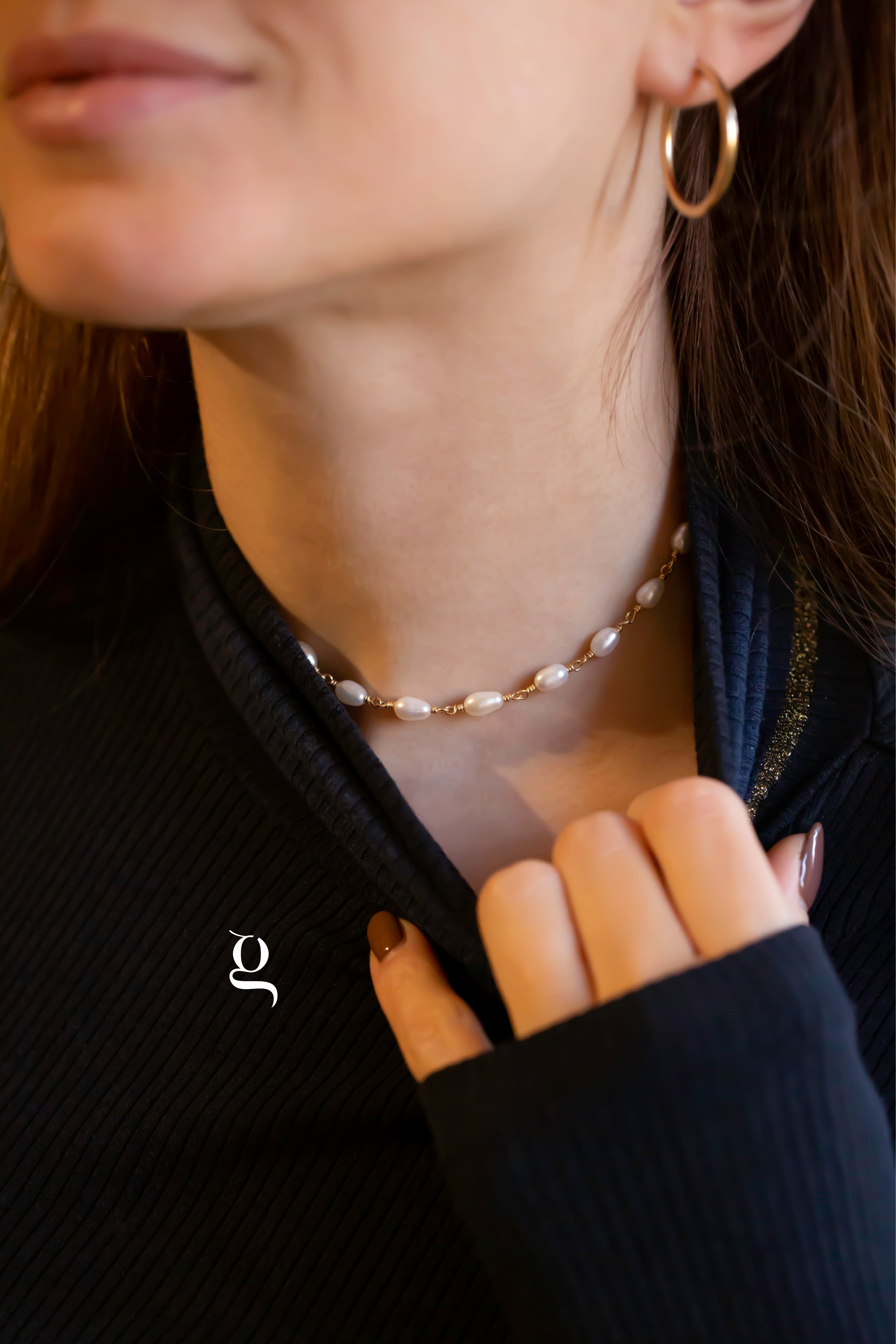 Pearl Choker Necklace - Goldside Jewelry