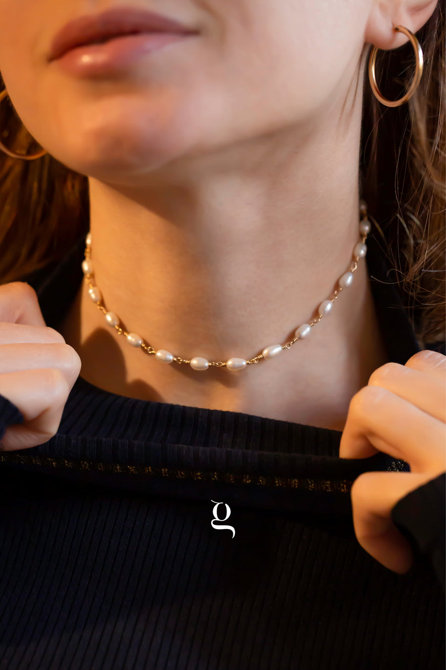 Pearl Choker Necklace - Goldside Jewelry