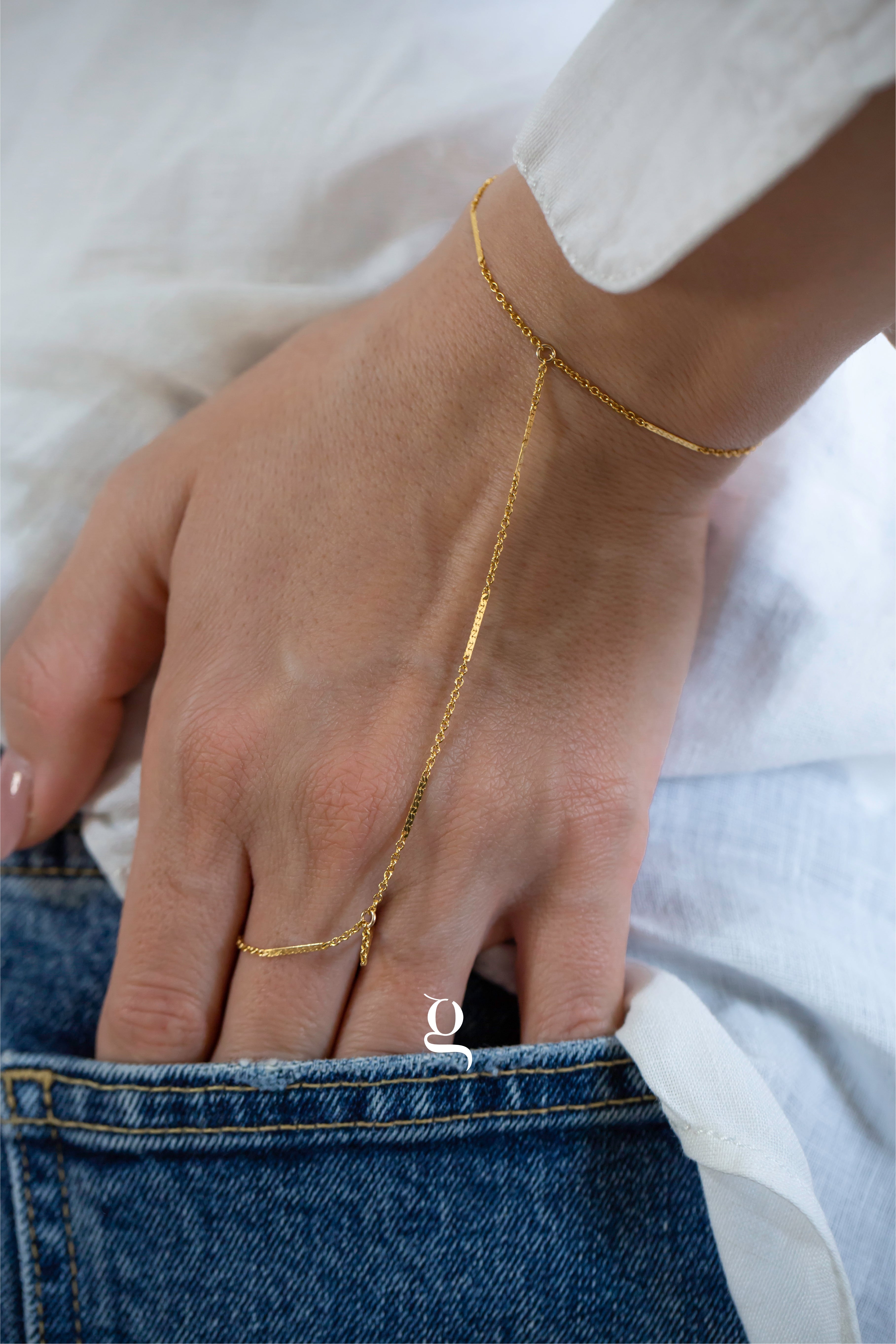 Liana Hand Chain - Goldside Jewelry