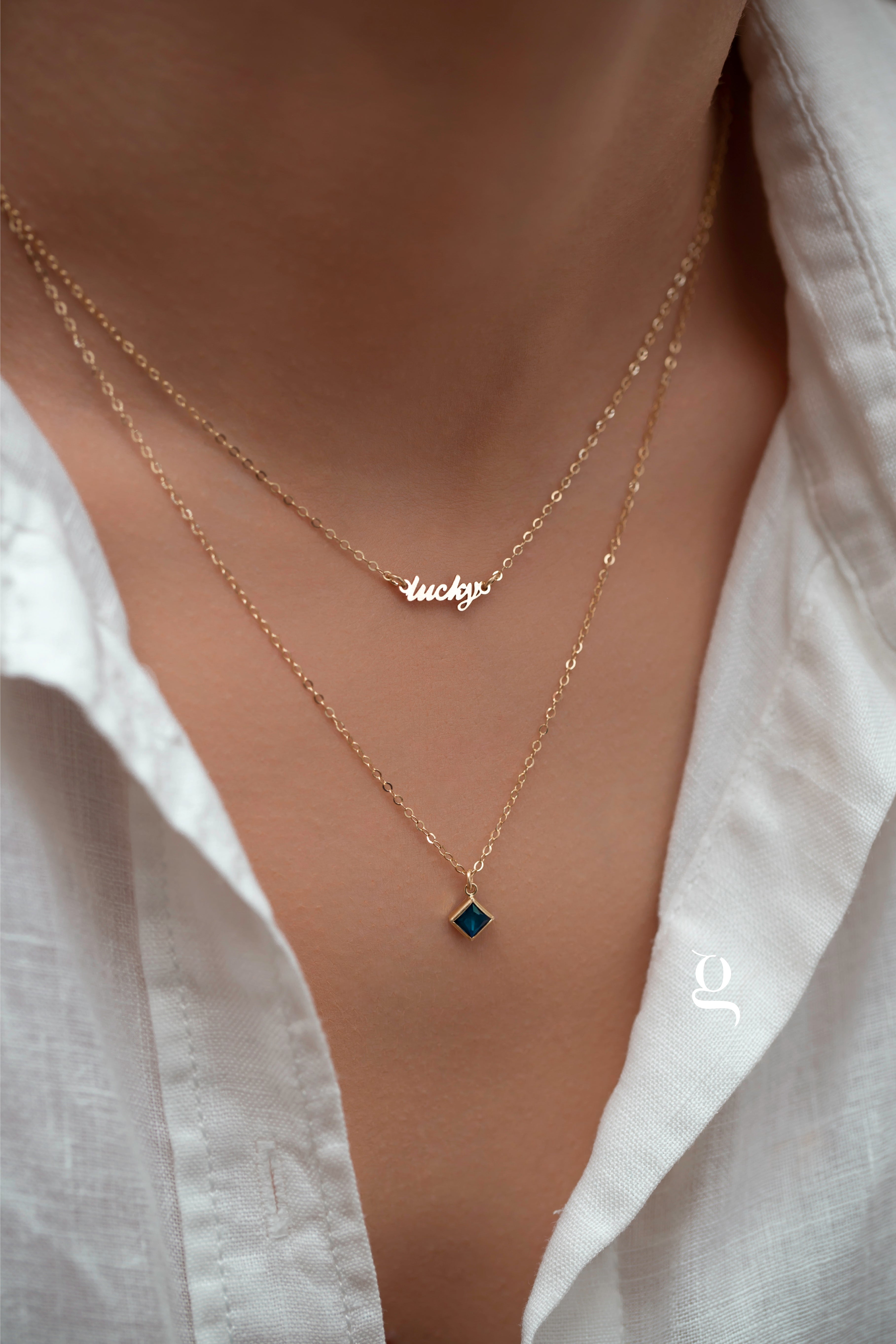 Eterna Birthstone Necklace - Goldside Jewelry