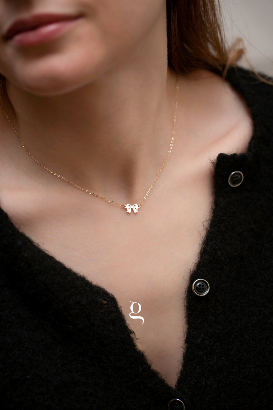 Bow Necklace - Goldside Jewelry
