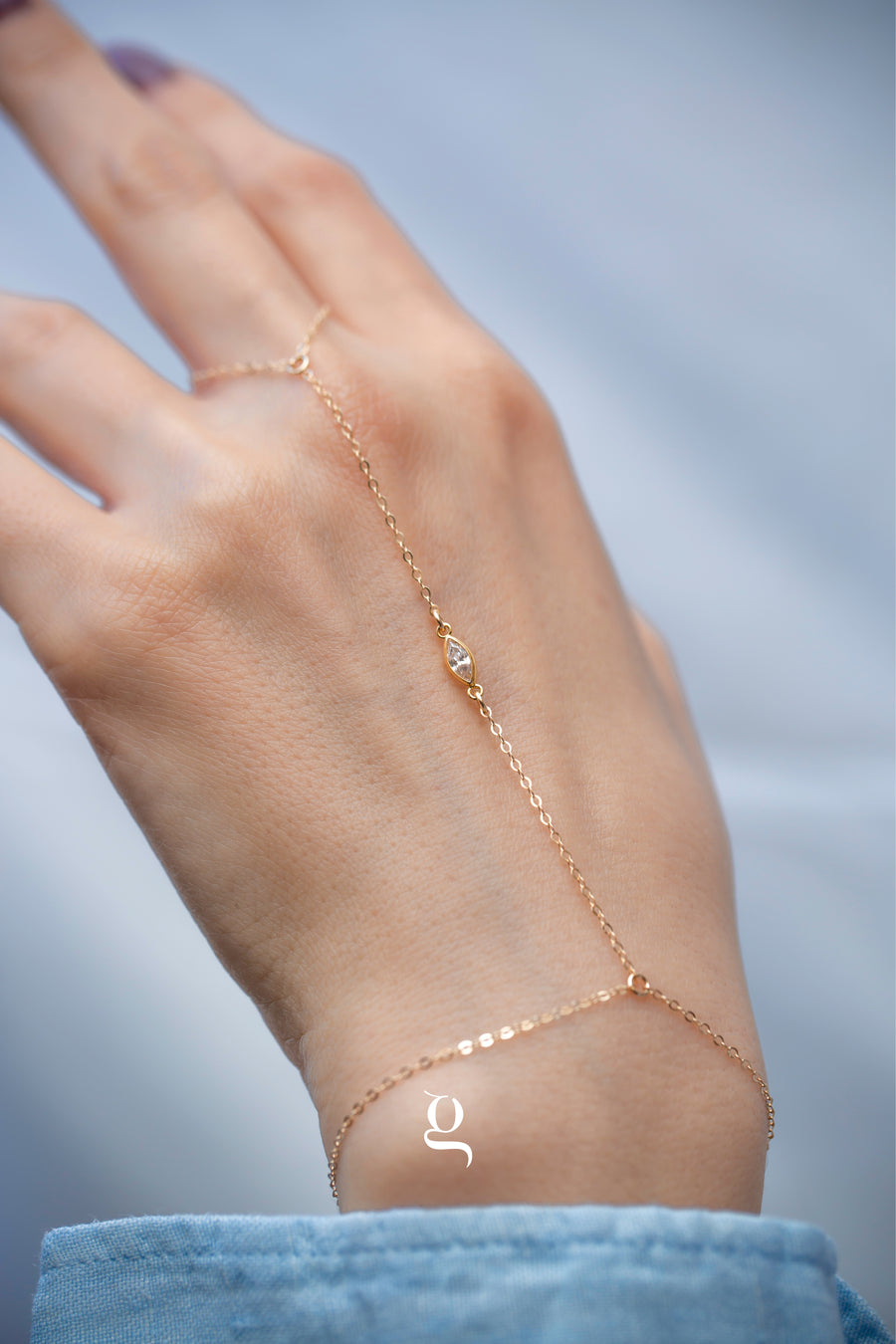 Liora Hand Chain - Goldside Jewelry