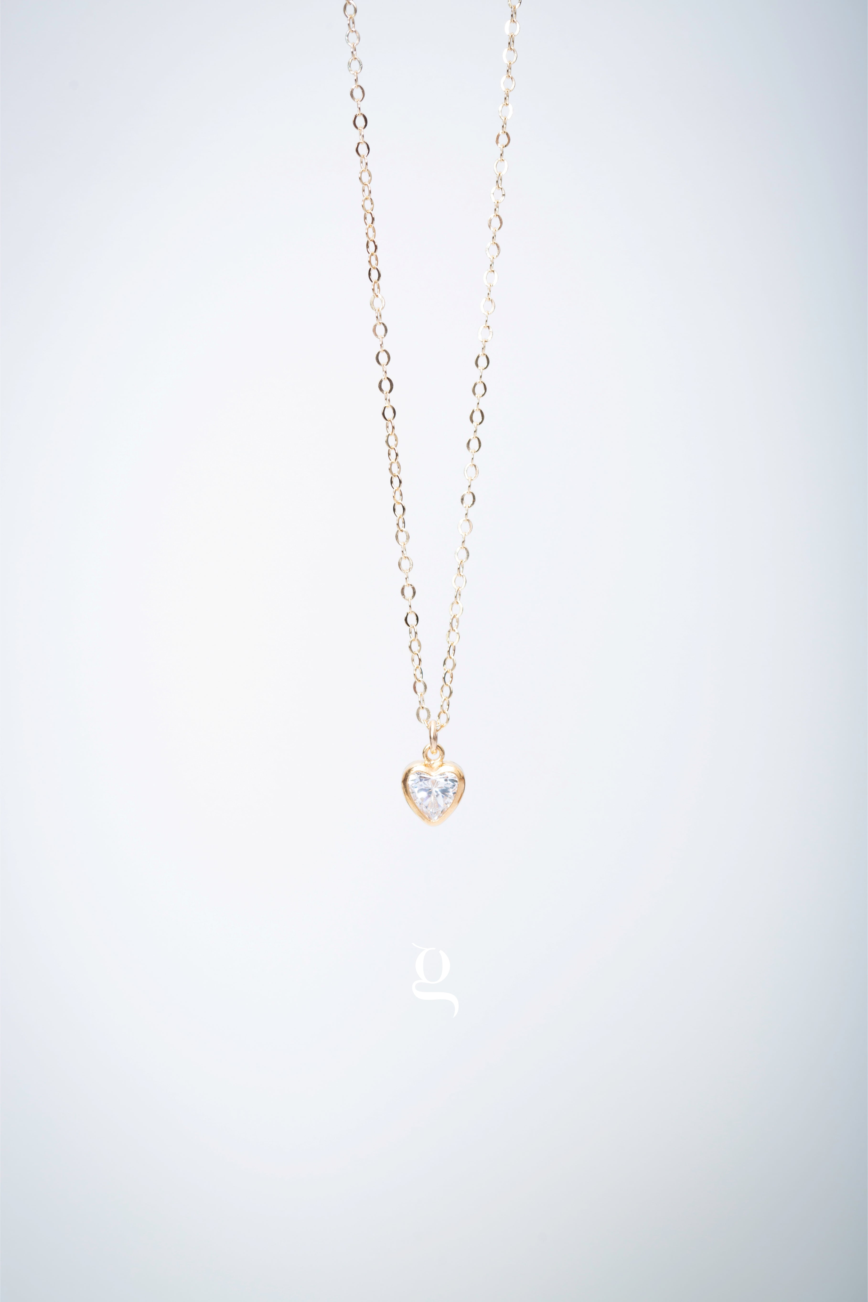 Sparkly Heart Necklace - Goldside Jewelry