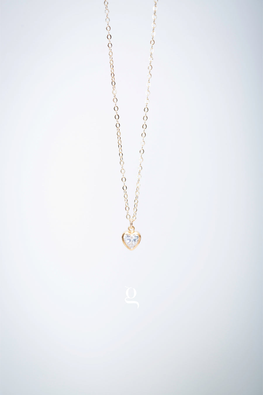 Sparkly Heart Necklace - Goldside Jewelry
