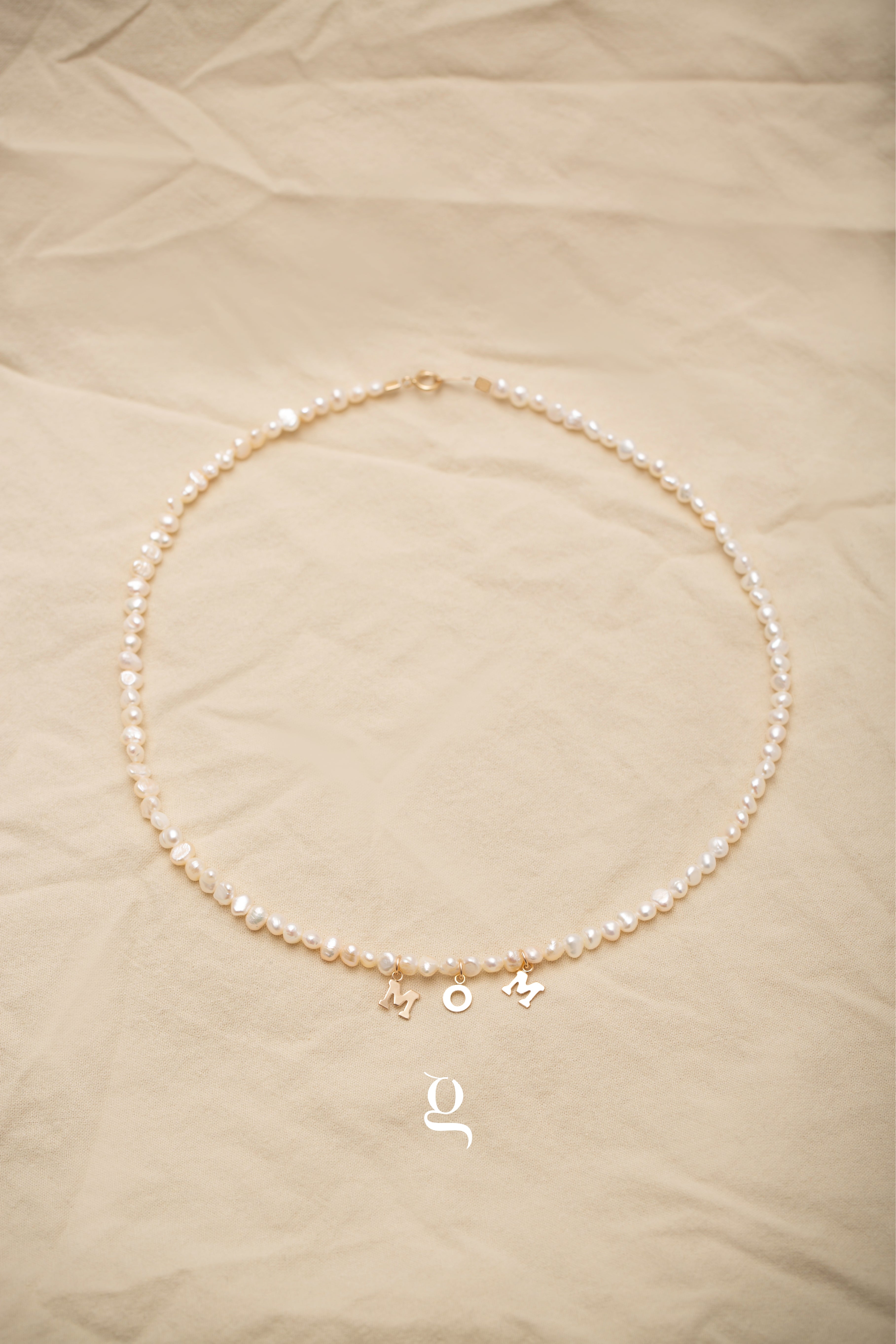 Personalized Pearl Necklace - Goldside Jewelry