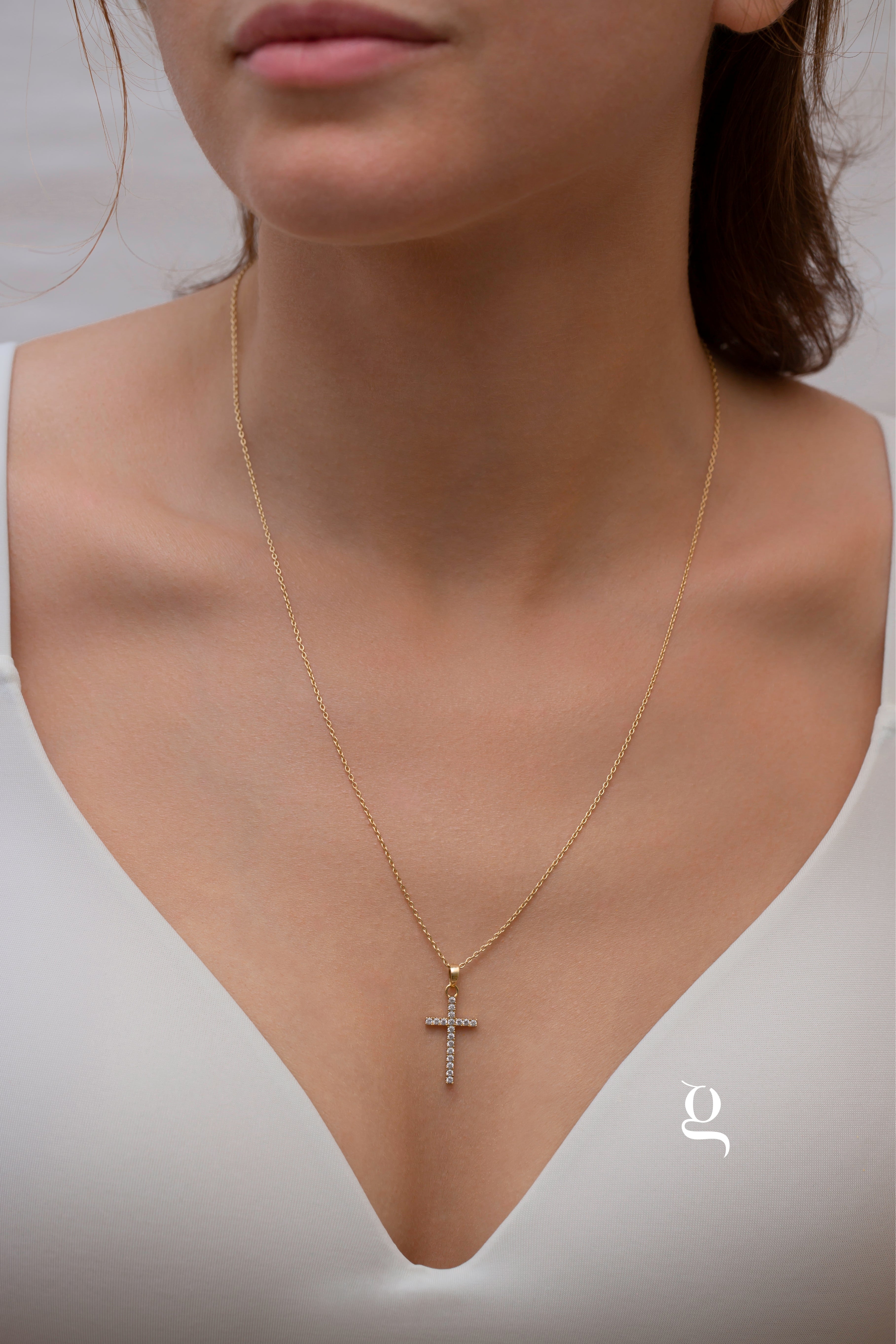 Radiant Cross Necklace - Goldside Jewelry