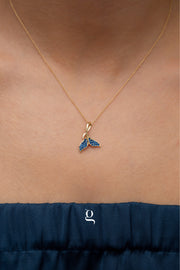 Blue Tail Necklace
