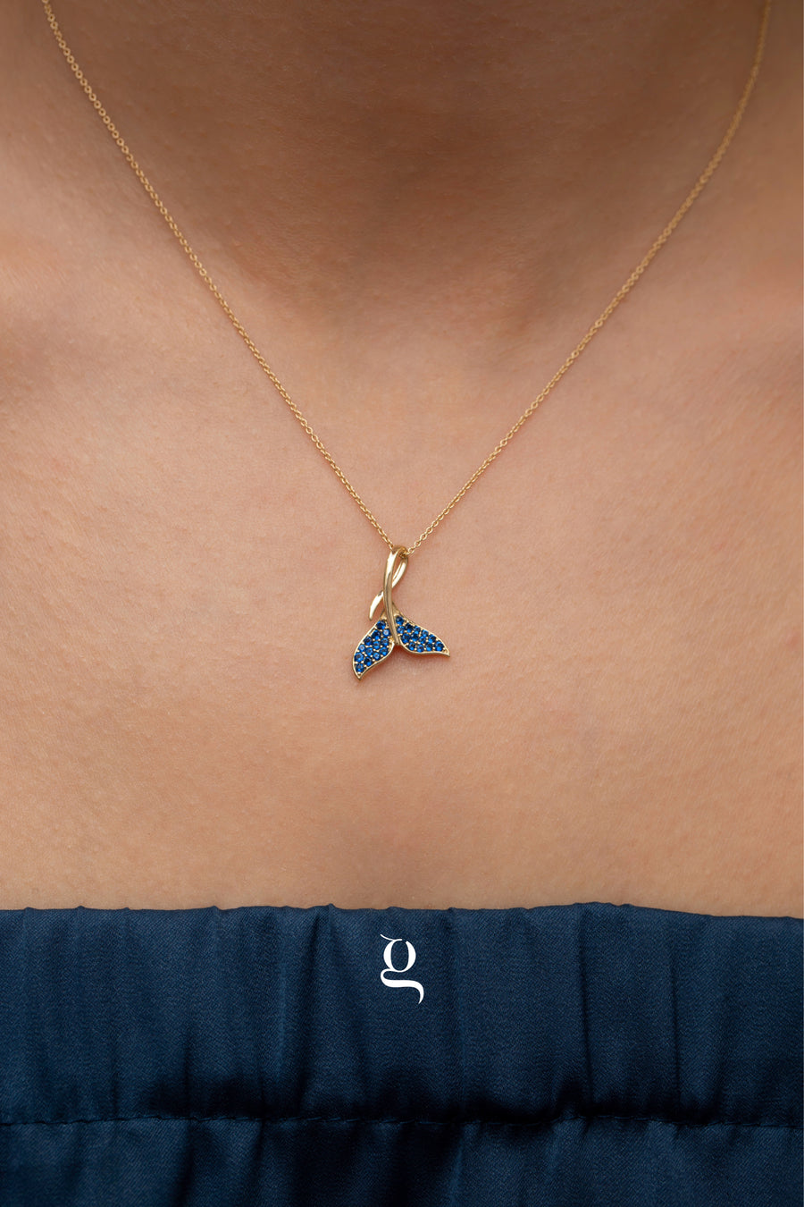 Blue Tail Necklace