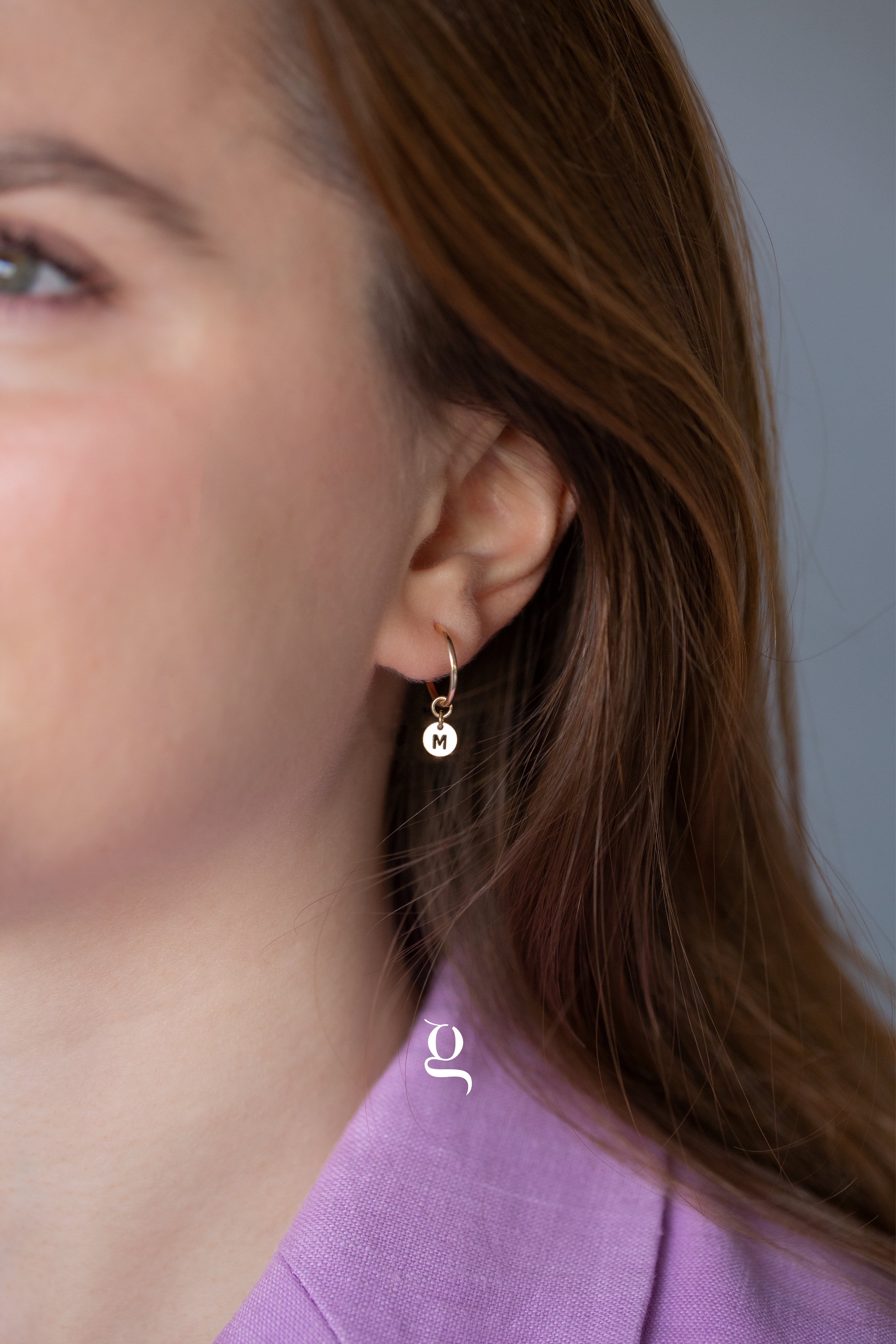 Personalized Hoop Dangles - Goldside Jewelry