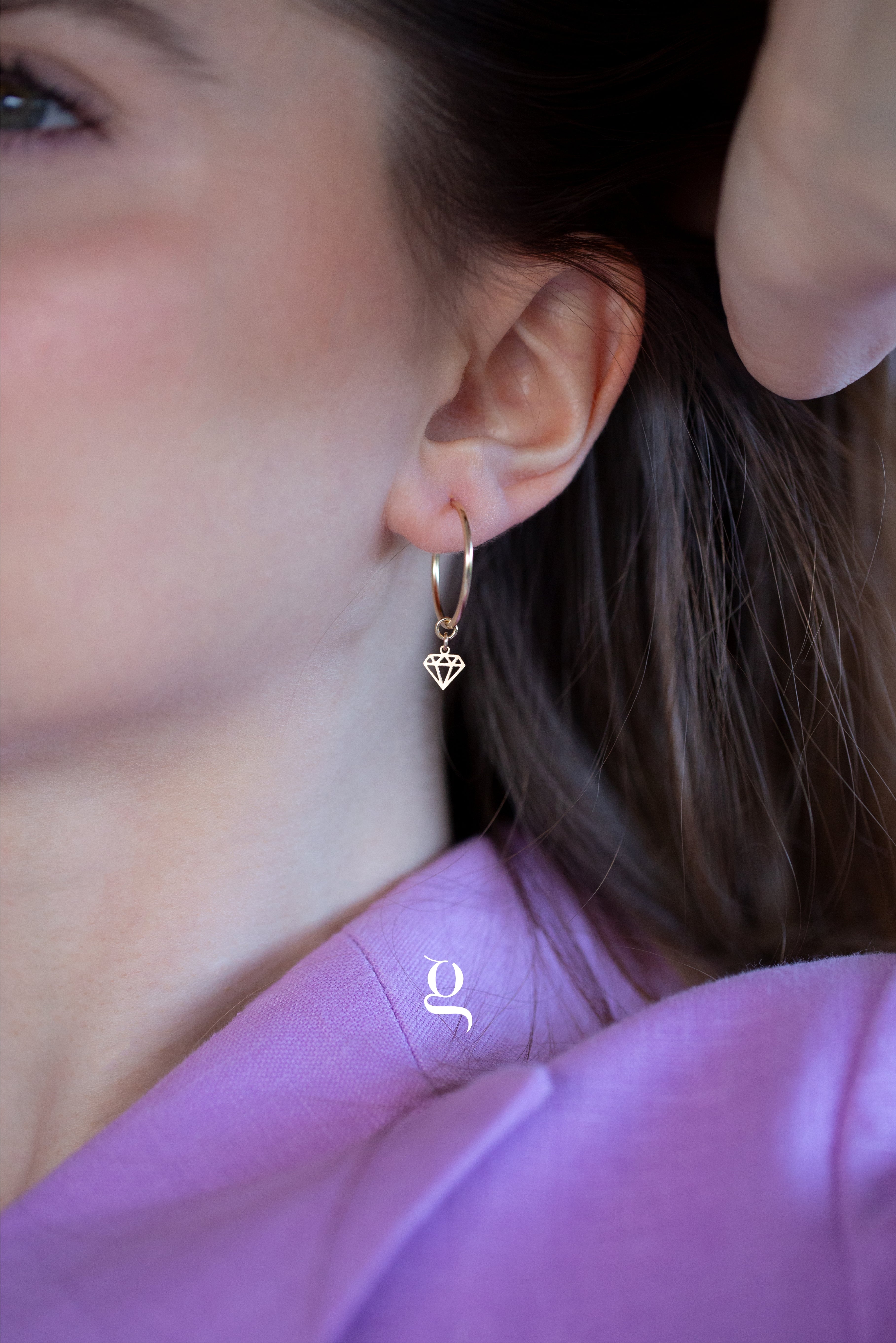 Diamond Hoops - Goldside Jewelry