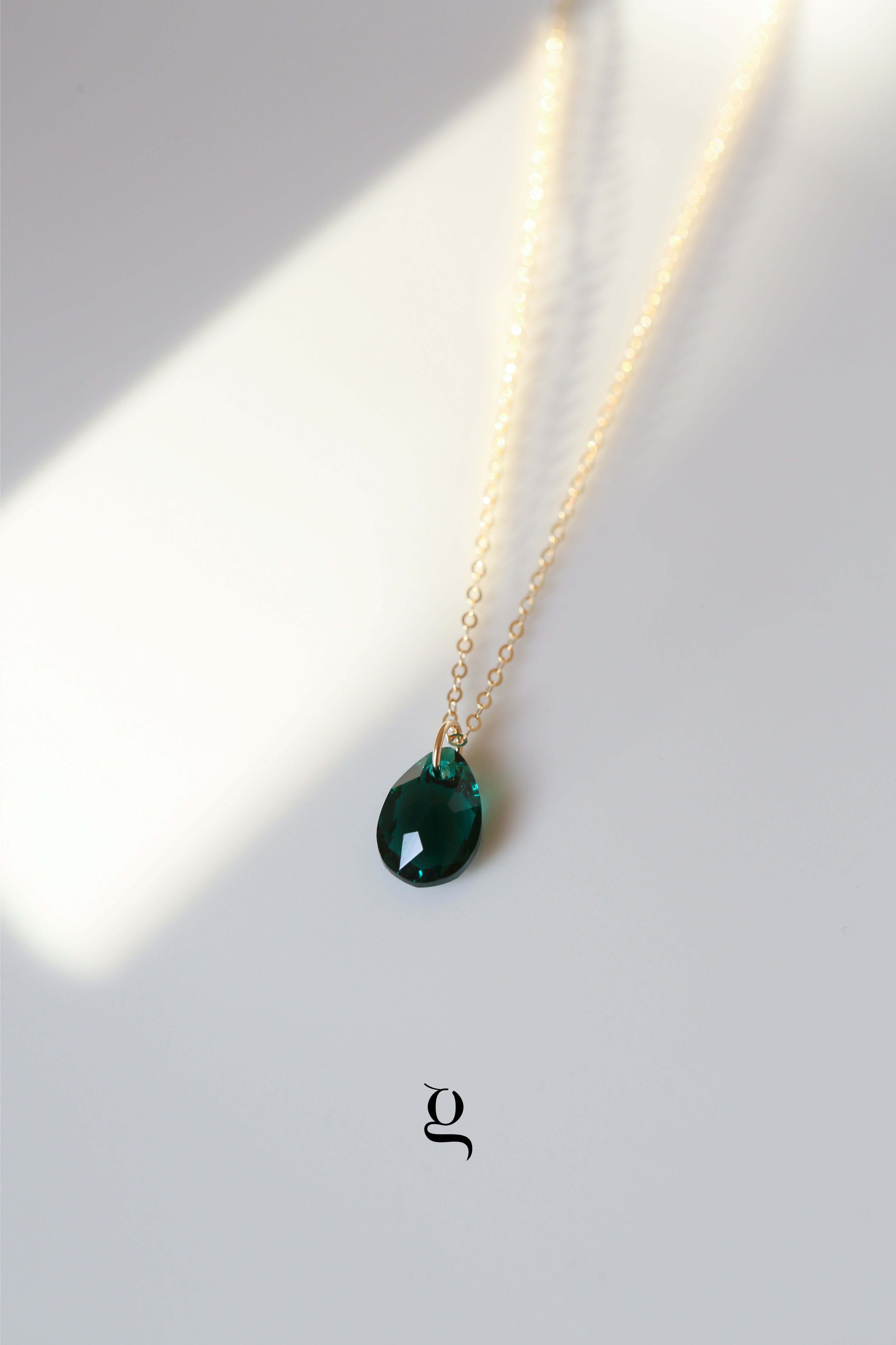 Teardrop Swarovski  Necklace - Goldside Jewelry