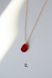 Teardrop Swarovski  Necklace - Goldside Jewelry
