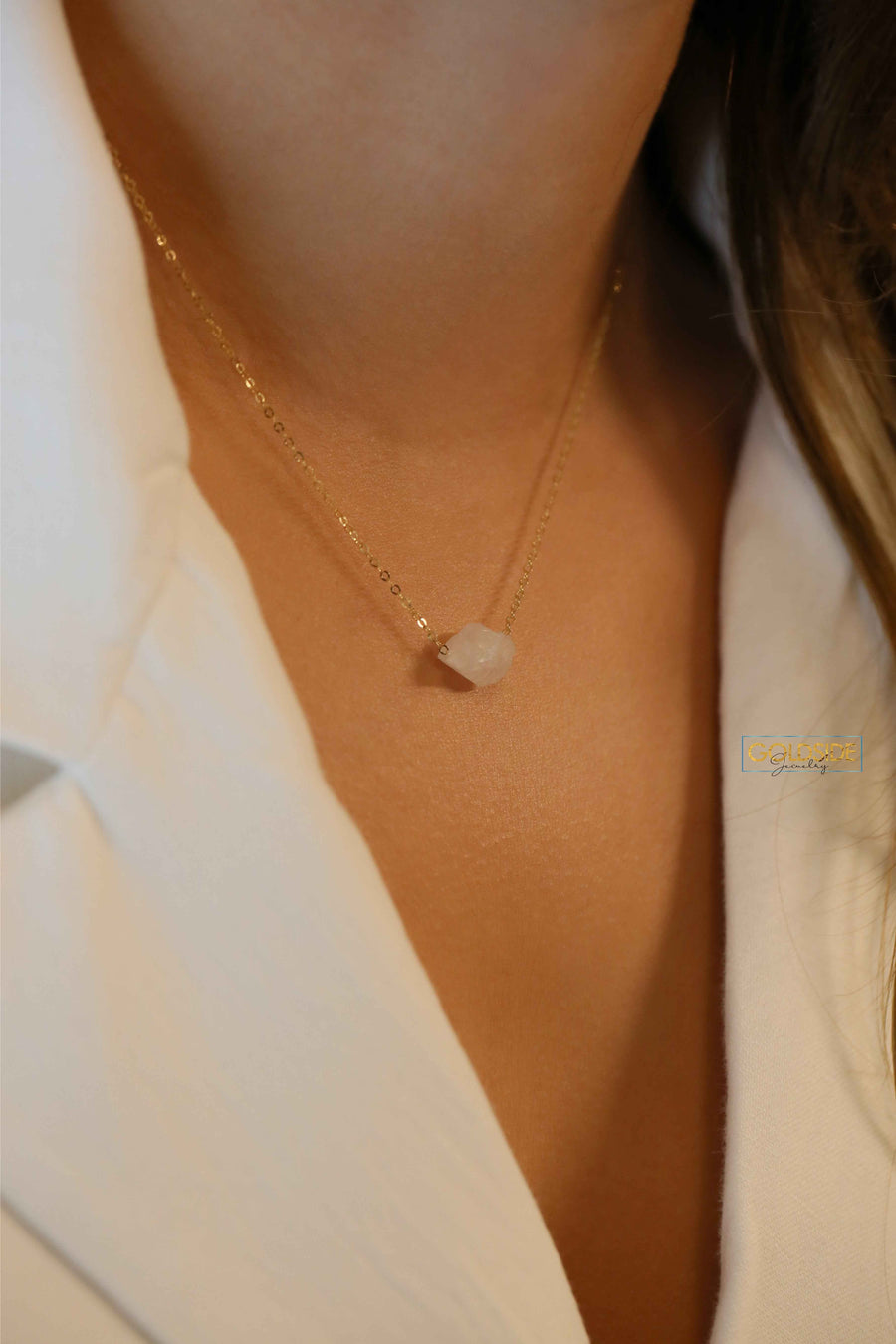 Raw Moonstone Necklace