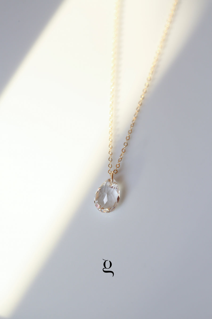 Teardrop Swarovski  Necklace - Goldside Jewelry