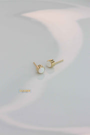 White Opal Earrings