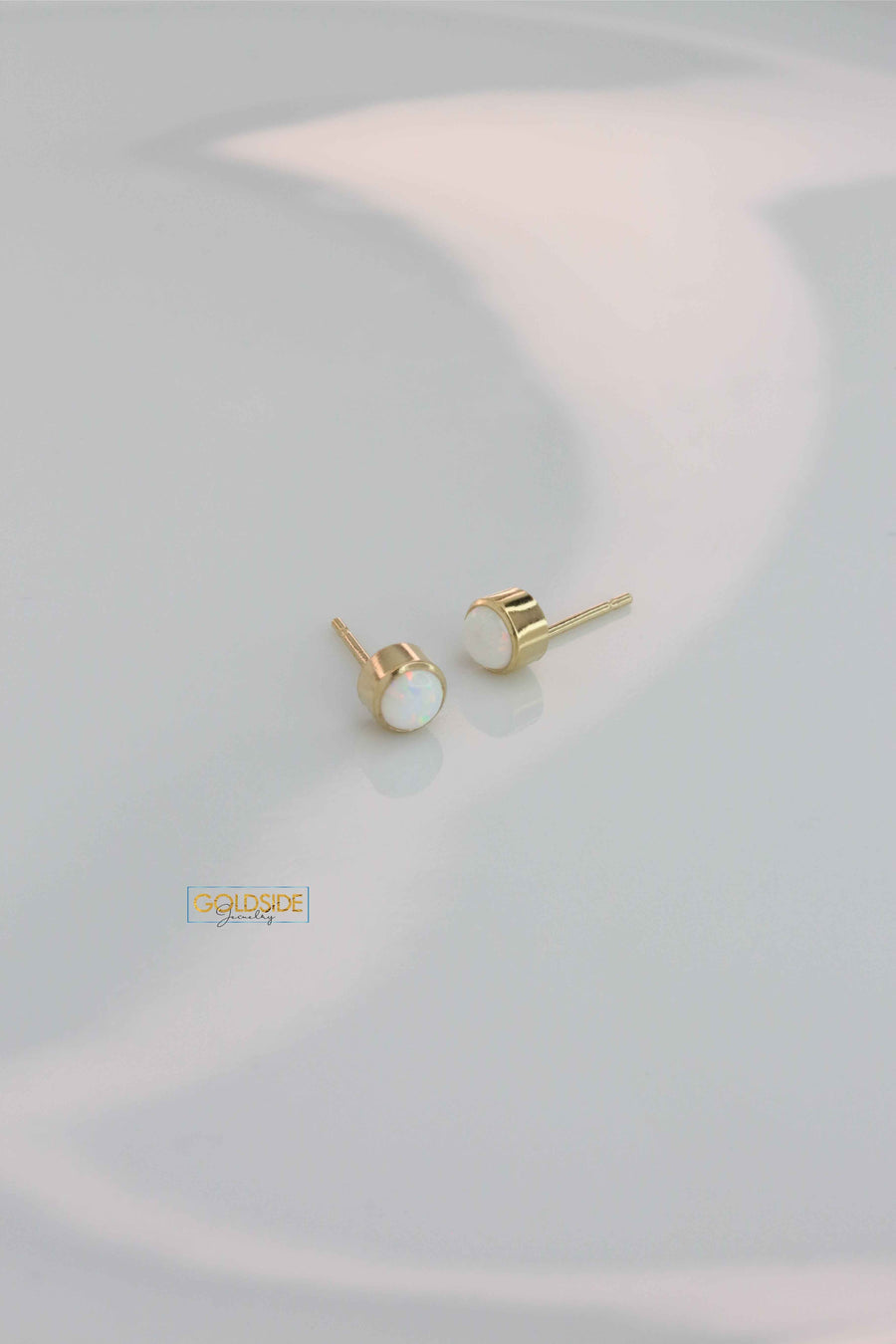 White Opal Earrings