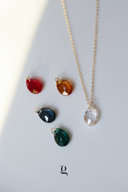 Teardrop Swarovski  Necklace - Goldside Jewelry