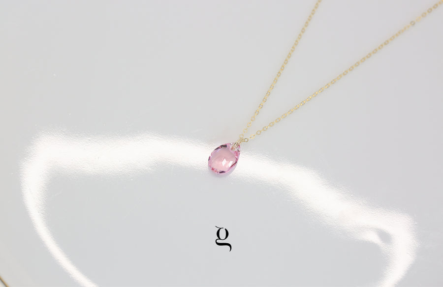Teardrop Swarovski  Necklace - Goldside Jewelry