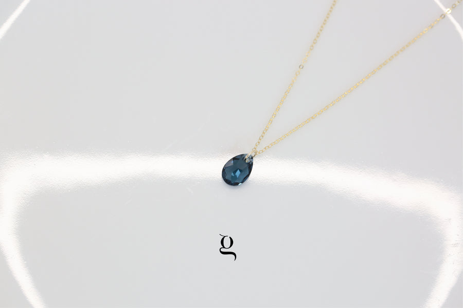 Teardrop Swarovski  Necklace - Goldside Jewelry