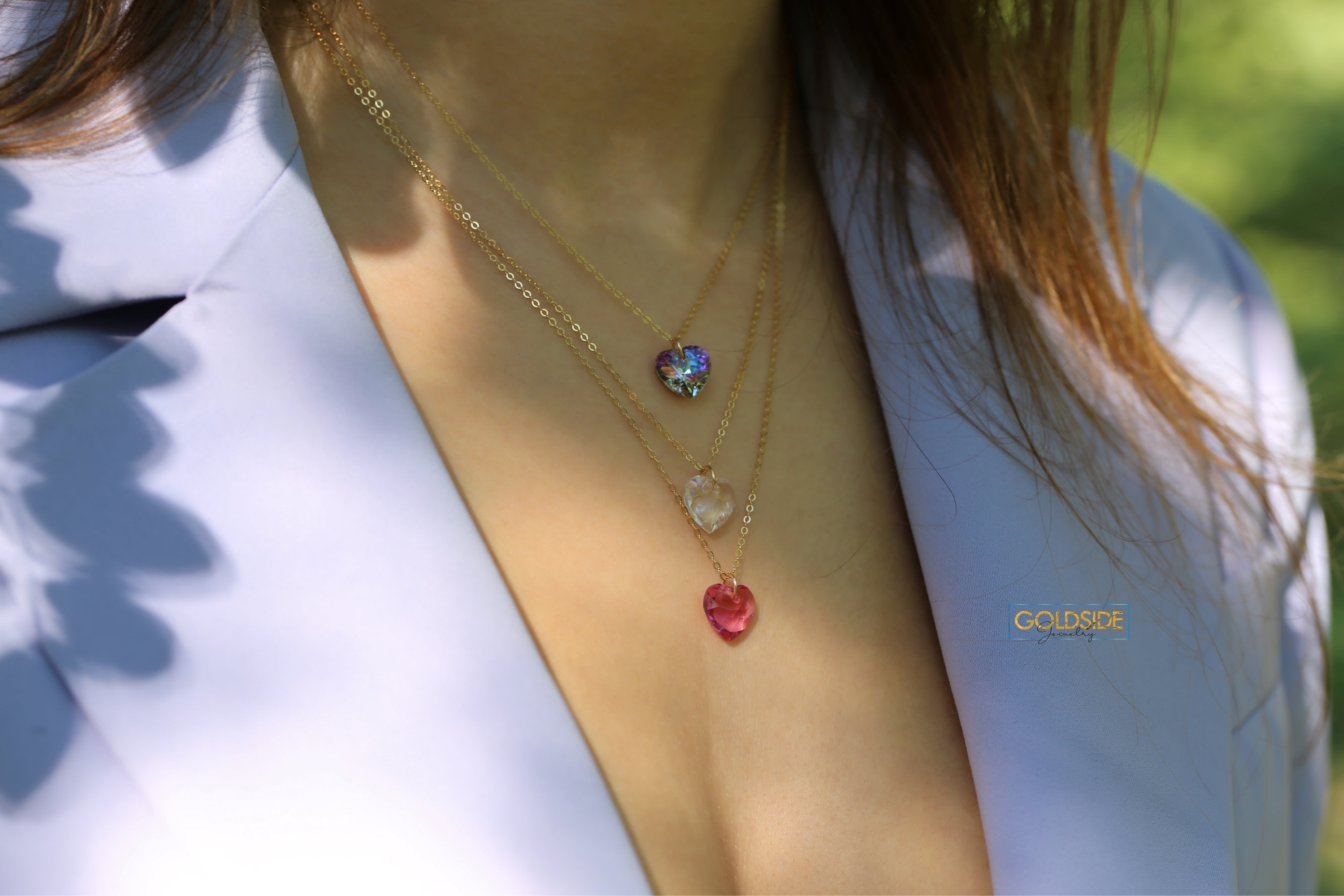 Sparkling Heart Necklace - Goldside Jewelry