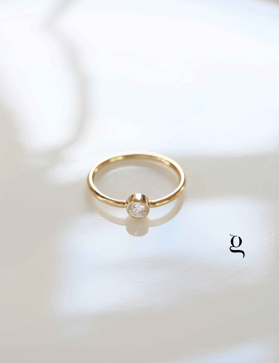White Stone Ring