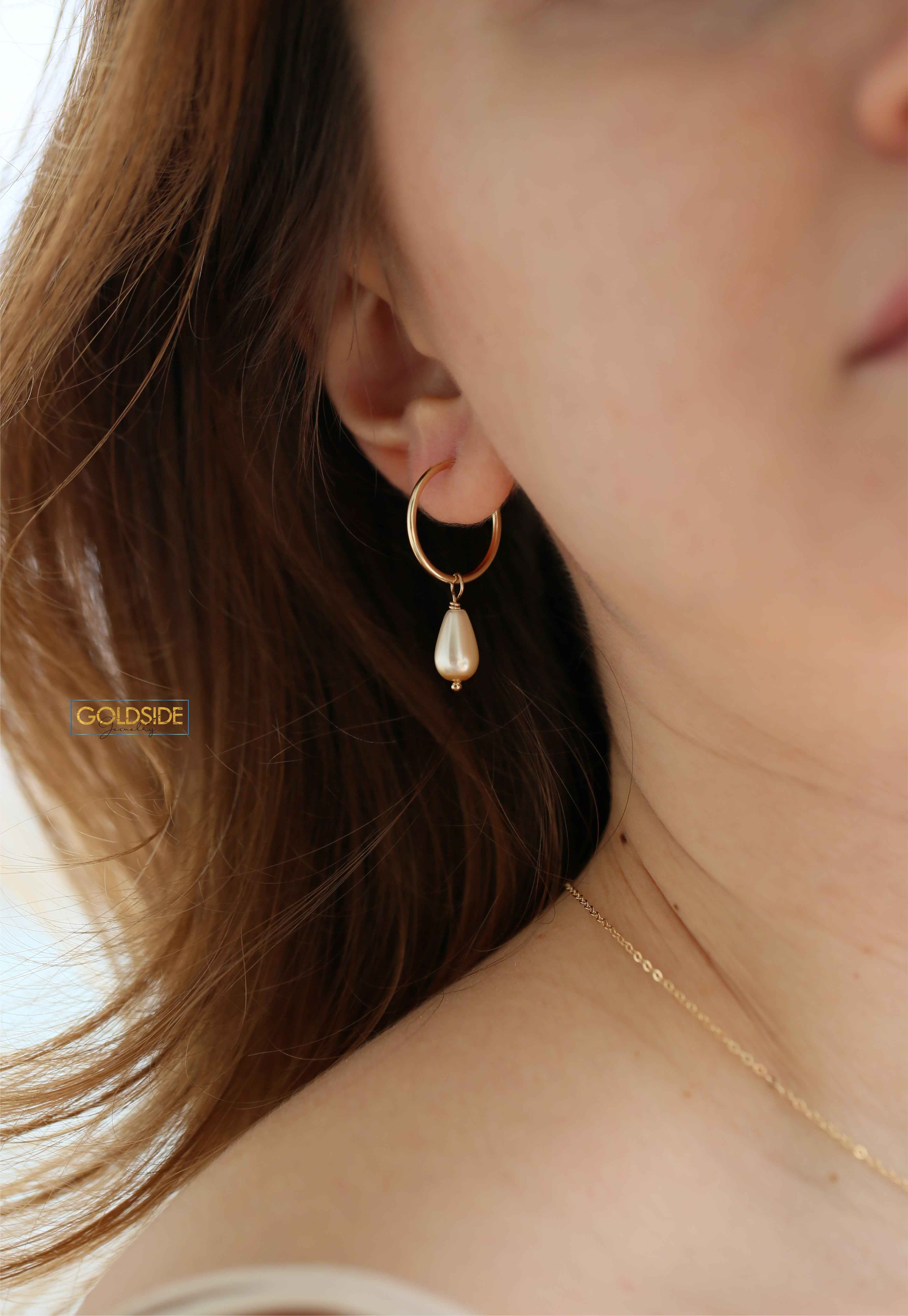 Teardrop Pearl Earrings