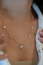Pearl Raindrop Necklace - Goldside Jewelry