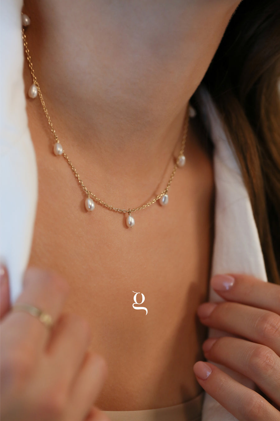 Pearl Drop Necklace - Goldside Jewelry