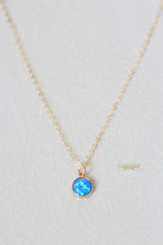 Blue Opal Necklace - Goldside Jewelry