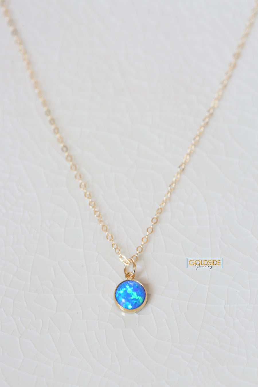 Blue Opal Necklace - Goldside Jewelry
